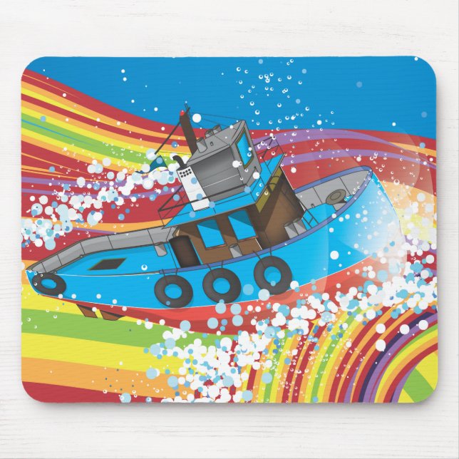 Mousepad Barco de Pesca Tempestuoso (Frente)