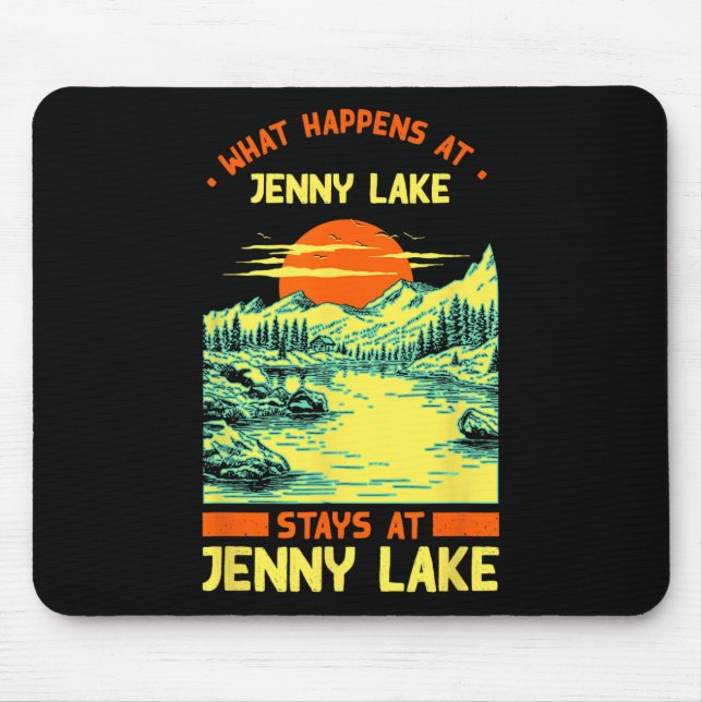 Mousepad Barco de pesca Vaga do lago Jenny Lake (Frente)