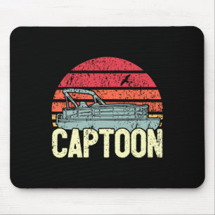 Mousepad Barco de Pontão Skipper I Capitão de Barco de Pont