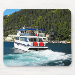 Mousepad Barco deixando Maderno no lago Garda