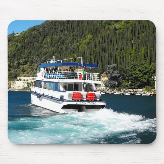 Mousepad Barco deixando Maderno no lago Garda (Frente)