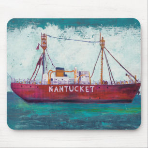 Mousepad Barco-farol litoral da arte   Nantucket