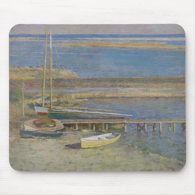 Mousepad Barcos com aterrissagem (Paisagem de Nova Inglater (Frente)