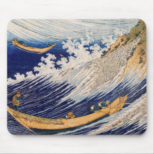Mousepad Barcos de Pesca do Oceano Hokusai Ondas