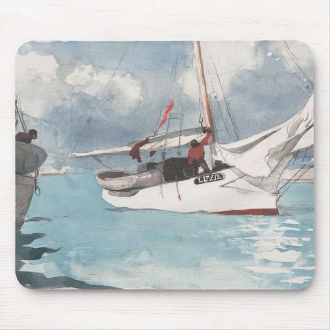 Mousepad Barcos de pesca, Key West (Frente)