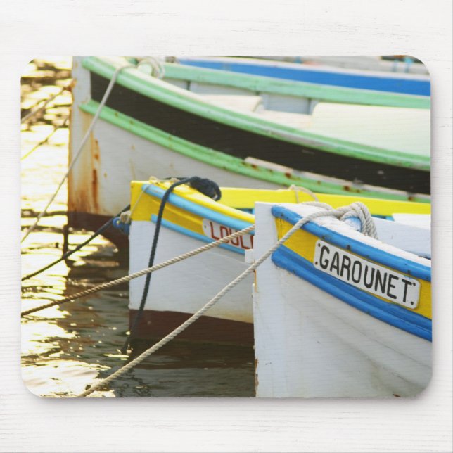 Mousepad Barcos de pesca provençais típicos pintados de (Frente)