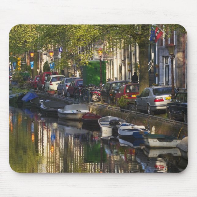 Mousepad Barcos e edifícios ao longo da cintura do canal, (Frente)