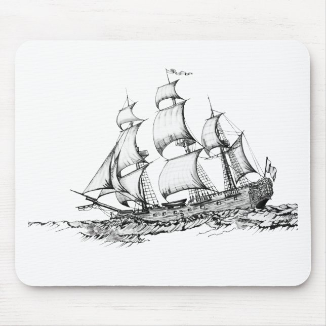Mousepad barcos na água (Frente)