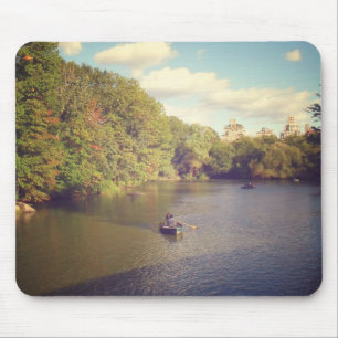 Mousepad Barcos na lagoa de Central Park, Nova Iorque