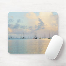 Barcos numa baía, Caribe pastel sonhador