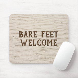 Mousepad Bare Feet Welcome On Sand