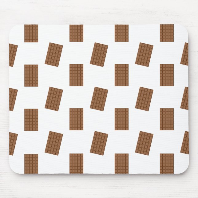 Mousepad Bares de chocolate Fundo branco (Frente)