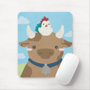 Mousepad Barn Buddies - Vaca e Pintinho