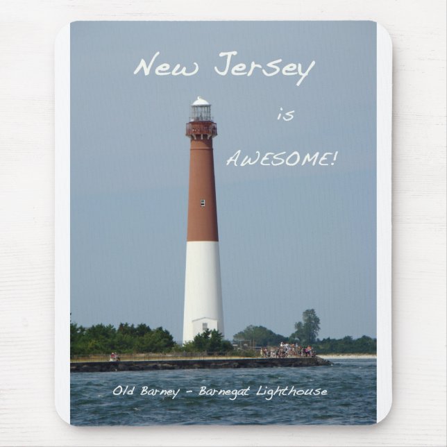 Mousepad Barnegat Lighthouse Long Beach Island New Jersey (Frente)