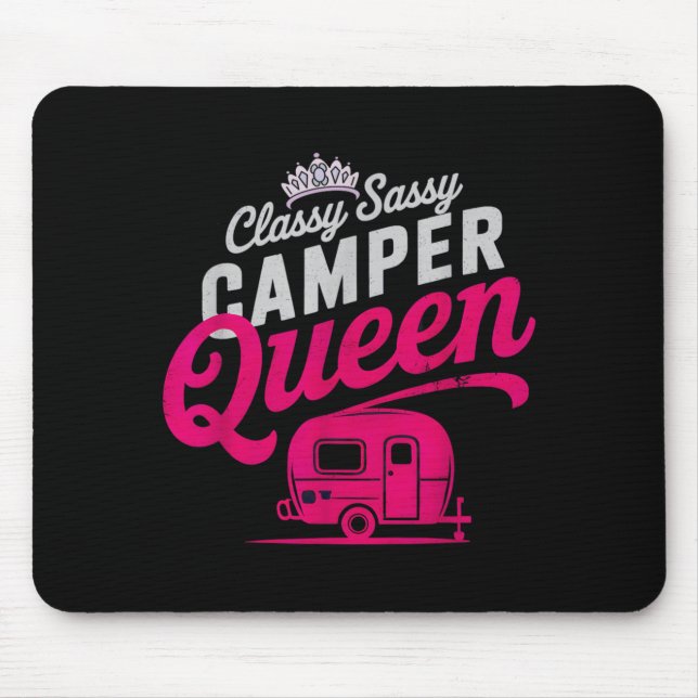 Mousepad Barraca Vintage Rainha Sassy Vibrações Camping (Frente)