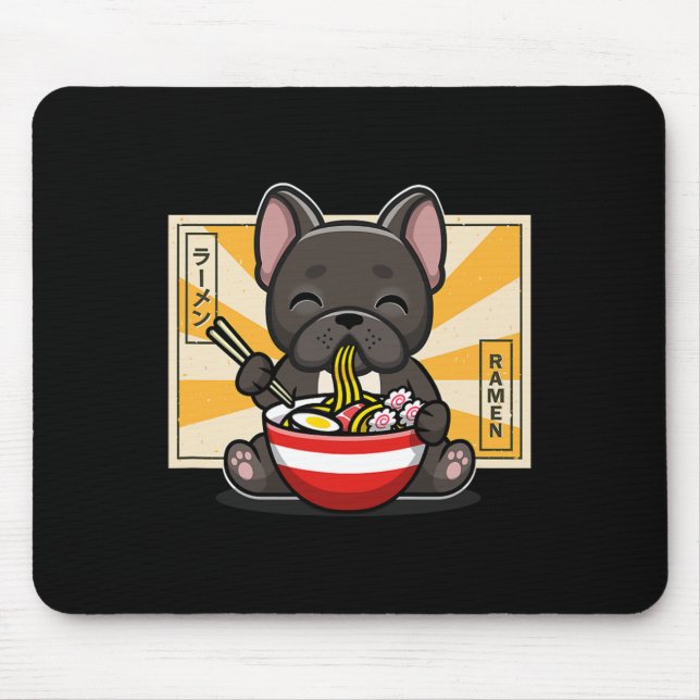 Mousepad Barrafa de Comida de Cachorro Francês (Frente)