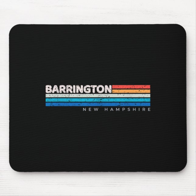 Mousepad Barrington Nh New Hampshire Retro Design  (Frente)