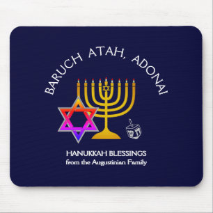 Mousepad BARUCH ATAH ADONAI   Hanukkah Blessings