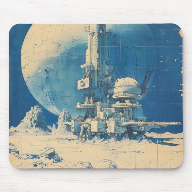 Mousepad Base de Espaço de Ficha Científica Retroativa (Frente)