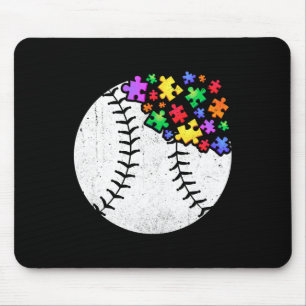 Mousepad Baseball Autismo Quebra-cabeça Homens Mulheres Cri