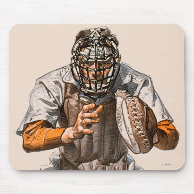 Mousepad Baseball Catcher (Frente)