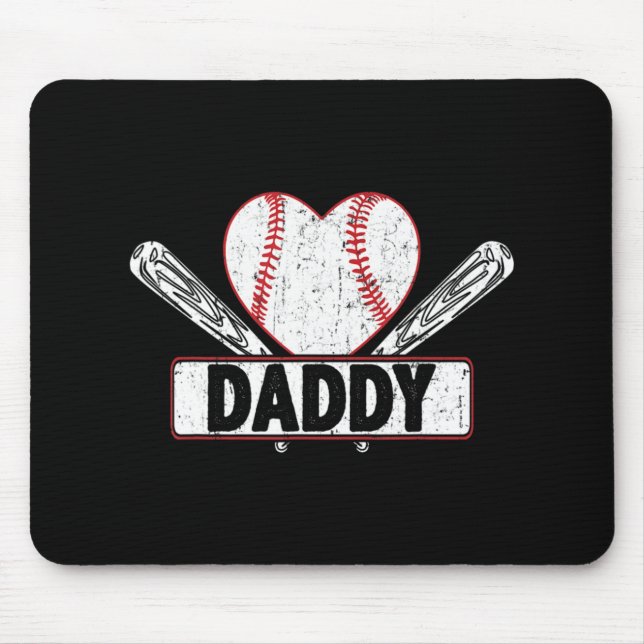 Mousepad Baseball de baseball com Pai correspondente à famí (Frente)