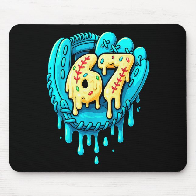 Mousepad Baseball Drip 6 7 Número 67 Seis Sete Meme Masculi (Frente)
