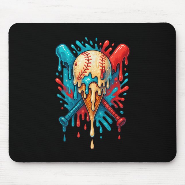 Mousepad Baseball Drip Baseball Lifestyle 101 Youth Boys Ic (Frente)
