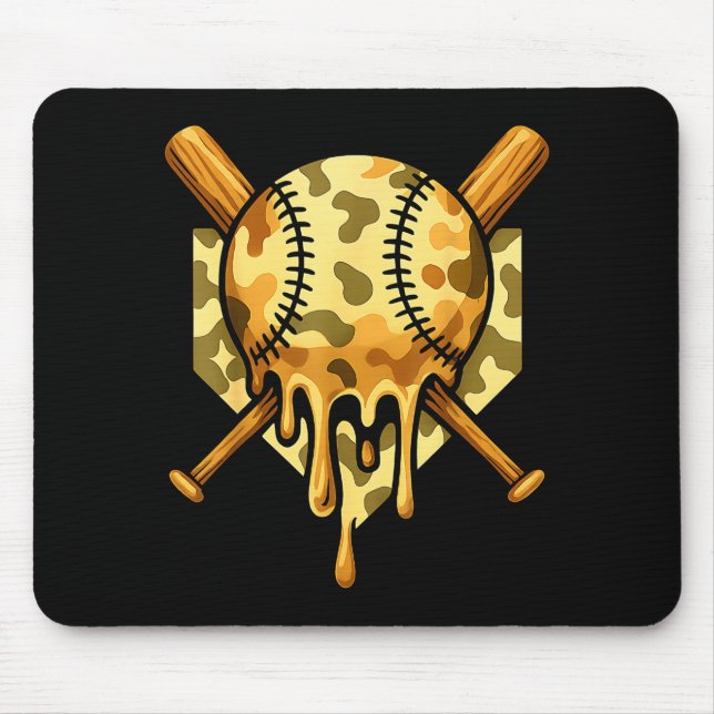 Mousepad Baseball Drip For Boys Ice Cream Dripng Boys Baseb (Frente)