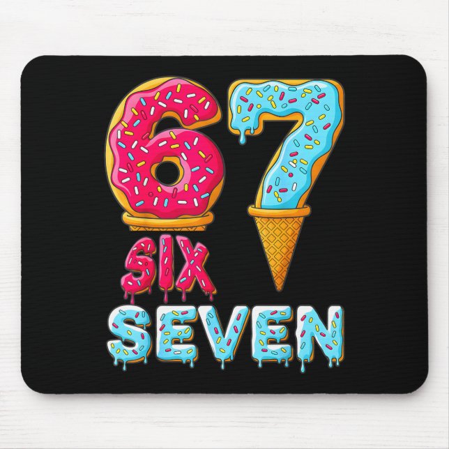 Mousepad Baseball Drip Number 67 Player 67 Meme Ice Cream D (Frente)