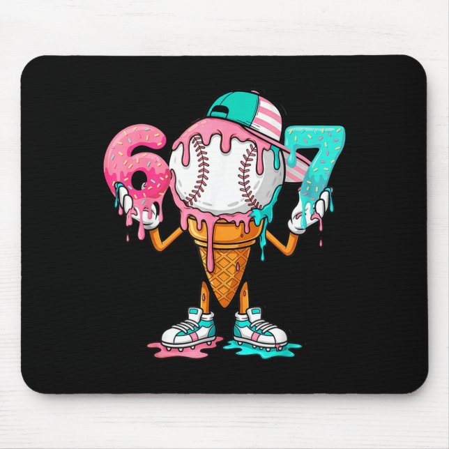 Mousepad Baseball Drip Number 67 Player Or 67th Birthday  (Frente)