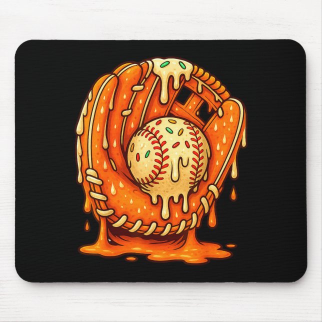 Mousepad Baseball Drip Team For Boys Ice Cream Cool  (Frente)