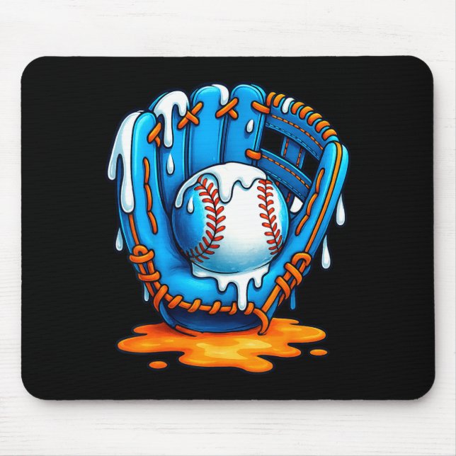 Mousepad Baseball Drip Team For Boys Ice Cream Cool  (Frente)