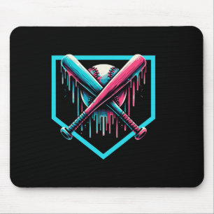 Mousepad Baseball Home Plate Drivers Boys Baseball Bat