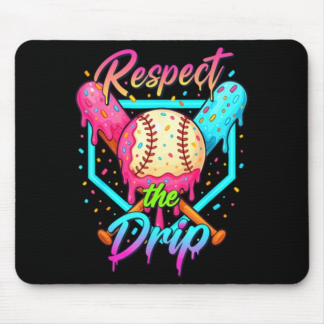 Mousepad Baseball Ice Cream Drip Number 67 Player 67 Respec (Frente)
