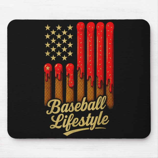 Mousepad Baseball Lifestyle 101 Apparel Youth Baseball Drip (Frente)