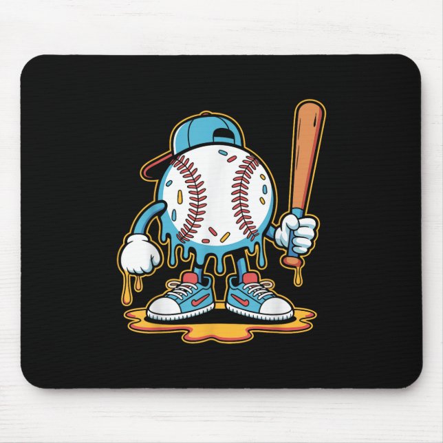Mousepad Baseball Lifestyle 101 Tee Youth Baseball Drip Ice (Frente)