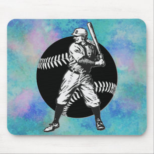 Mousepad Baseball:Placa do mouse Vintage