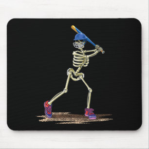 Mousepad Baseball Skeleton Halloween Men Meninos Baseball H