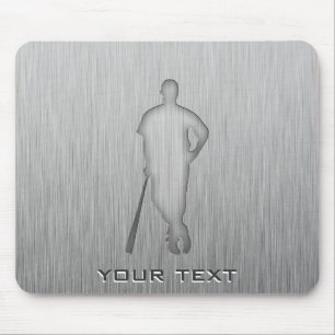 Mousepad Basebol escovado do metal-olhar
