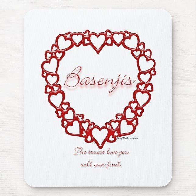 Mousepad Basenji True Love (Frente)