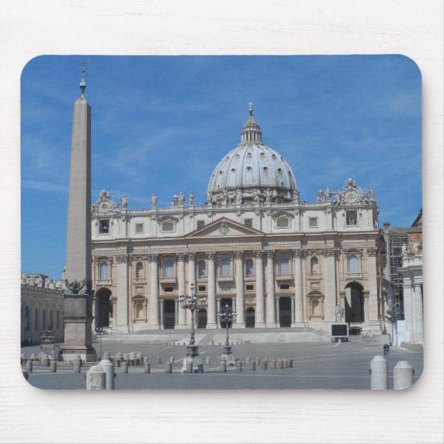 Mousepad Basilica de Peter, rua - Cidade Vaticano (Frente)