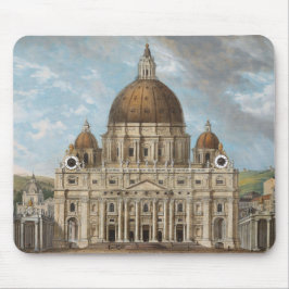 Mousepad Basilica de Peter, rua, na Cidade do Vaticano