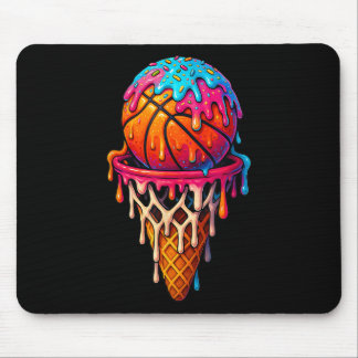 Mousepad Basketball Ice Cream Drip For Boys Girls Youth Bas