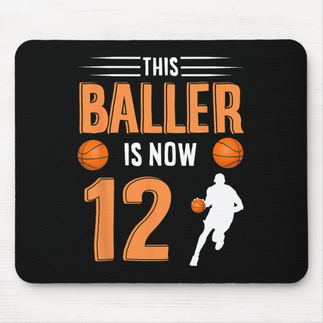 Mousepad Basquete de Aniversário de 12 - Este Chamador Tem  (Frente)