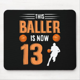 Mousepad Basquete de Aniversário de 13 - Este Chamador Tem 