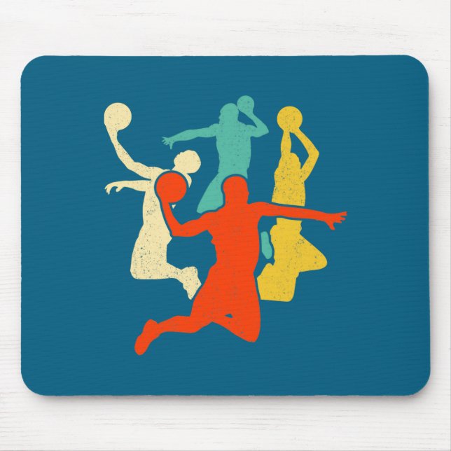 Mousepad Basquete Masculino Retro Vintage (Frente)