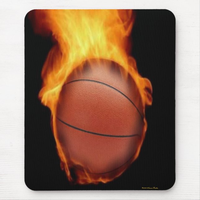 Mousepad Basquete No Mosaico De Fogo (Frente)