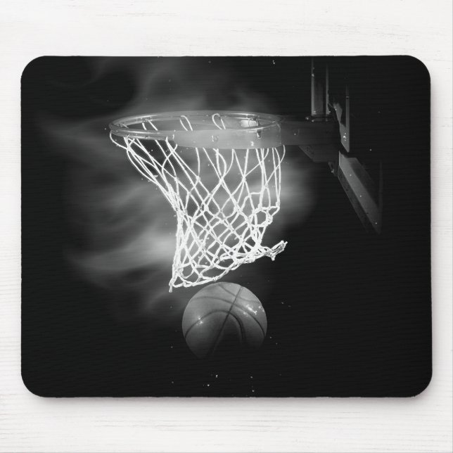 Mousepad Basquete preto e branco (Frente)