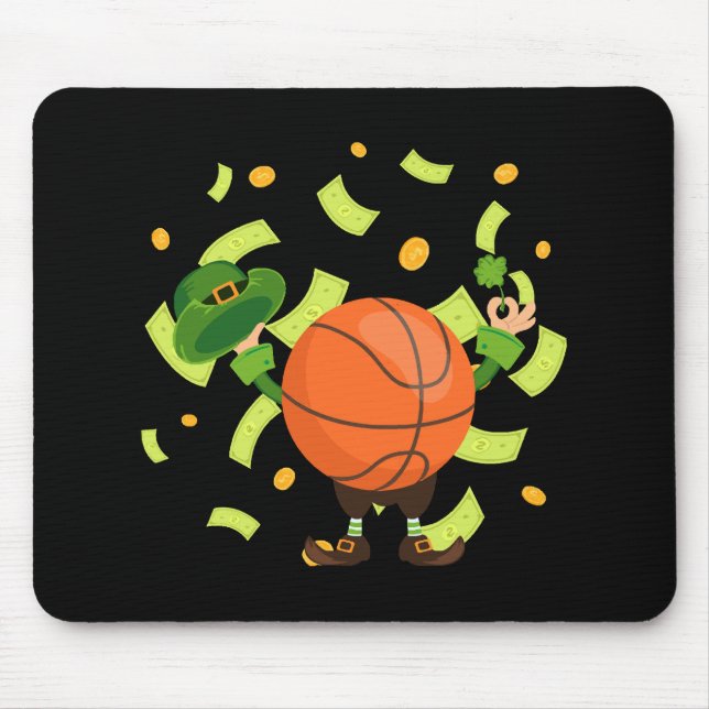 Mousepad Basquete Sortudo Feliz Dia de Patrick (Frente)
